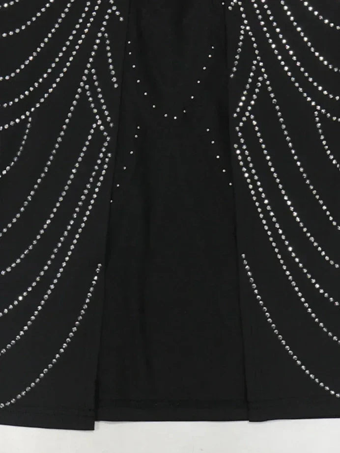Levoire | Robe De Célébrité En Perles De Strass En Cristal Scintillant Marron