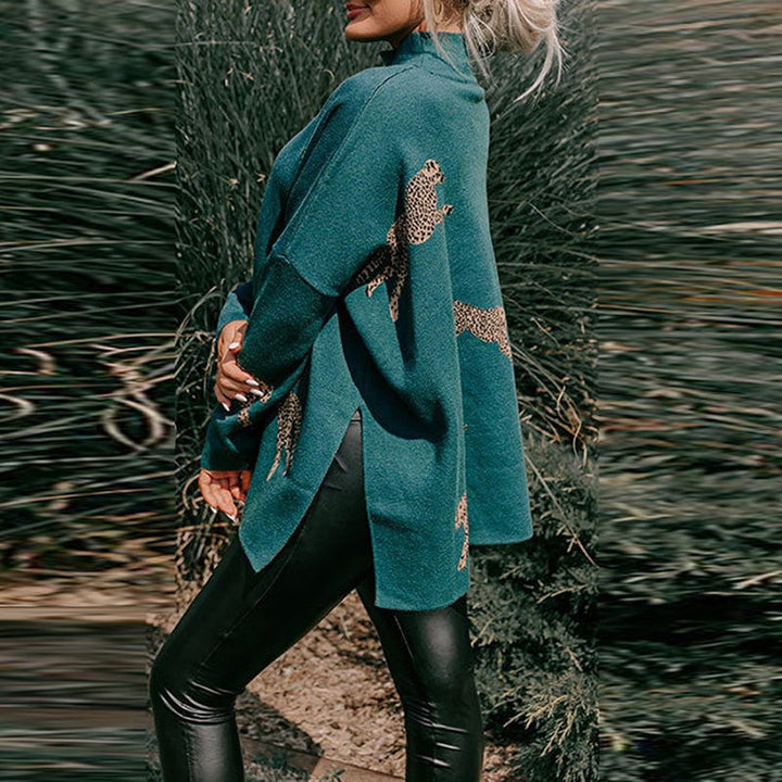 Levoire | Pull En Léopard Chaleureux Et Unique Vert