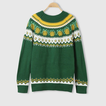 Levoire | Pull En Tricot À Col Rond Kürbis Vert