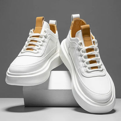 Levoire | Baskets élégantes Blanc Marron