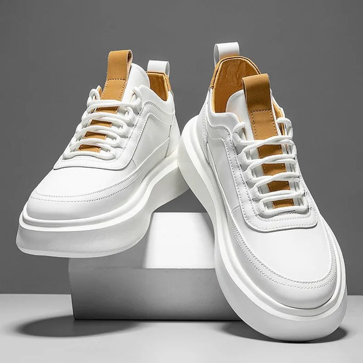 Levoire | Baskets élégantes Blanc Marron