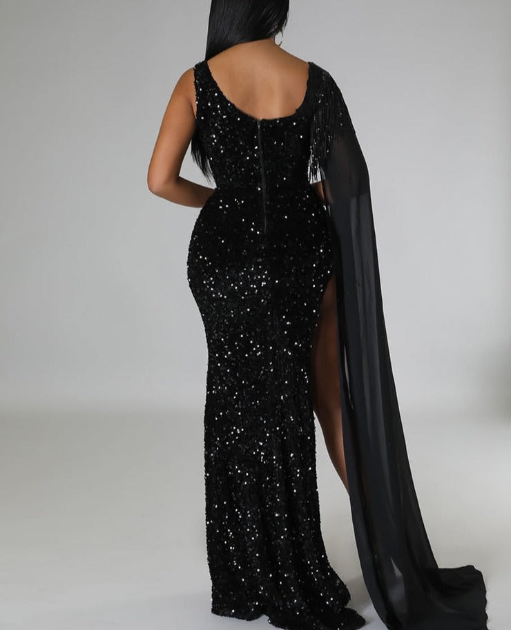 Levoire | Paillettes En Manche Kinne Groupe Flapper Maxi Robes
