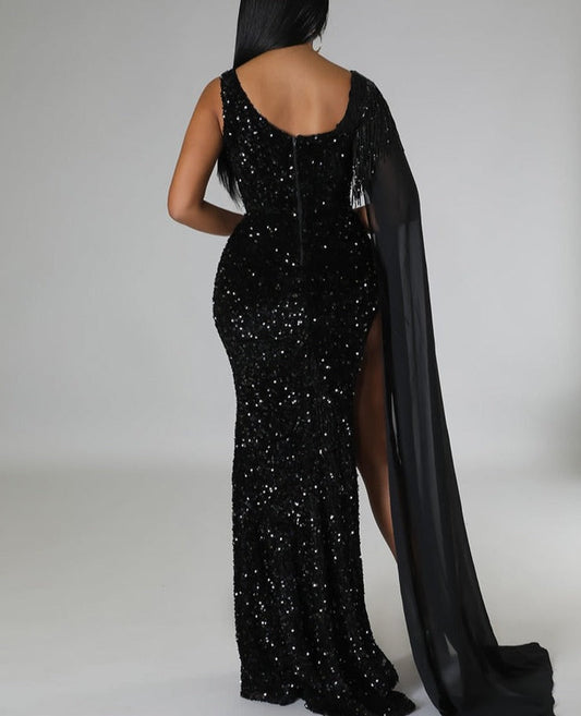 Levoire | Paillettes En Manche Kinne Groupe Flapper Maxi Robes