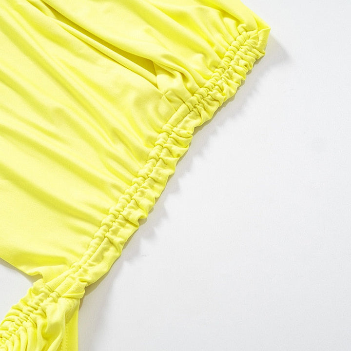 Levoire | Robe Mini À Dos Creux Jaune
