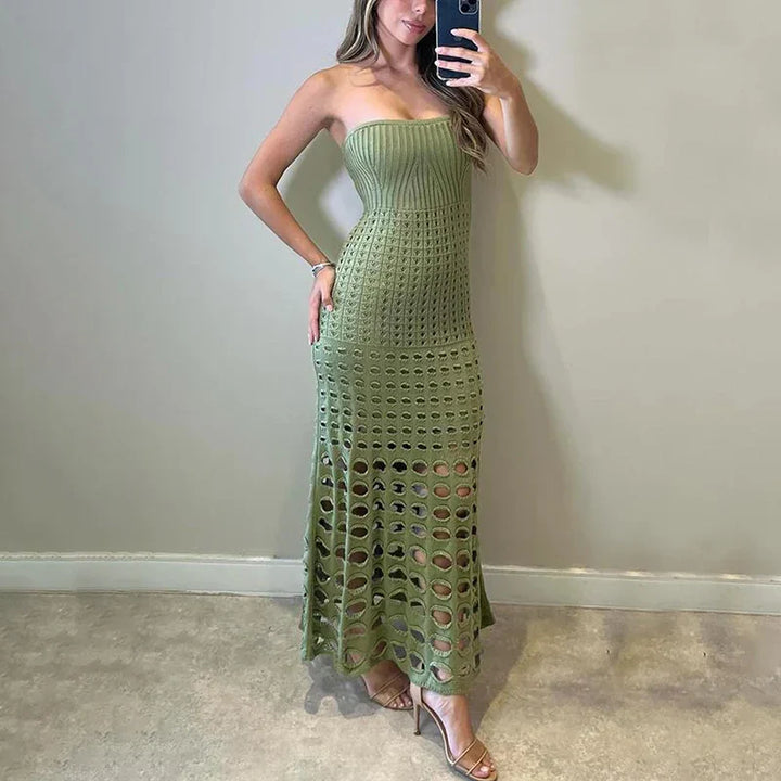 Levoire | Robe Maxi Hult Tricotée Transparente