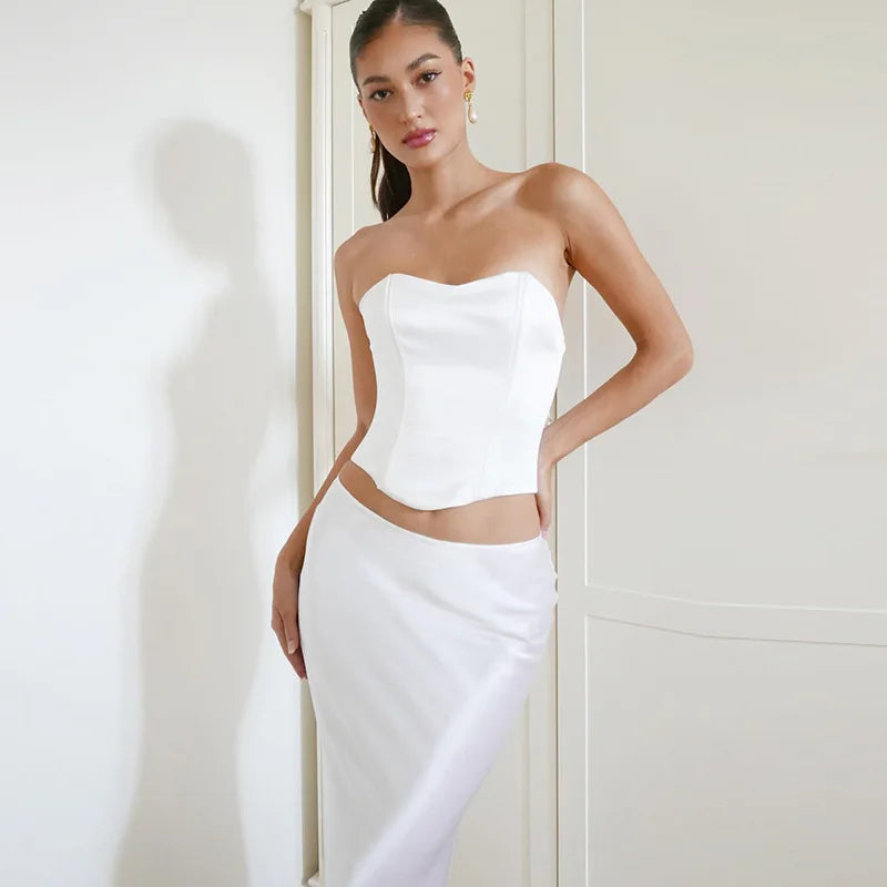 Levoire | Top Court Style Corset & Ensemble Jupe Longue