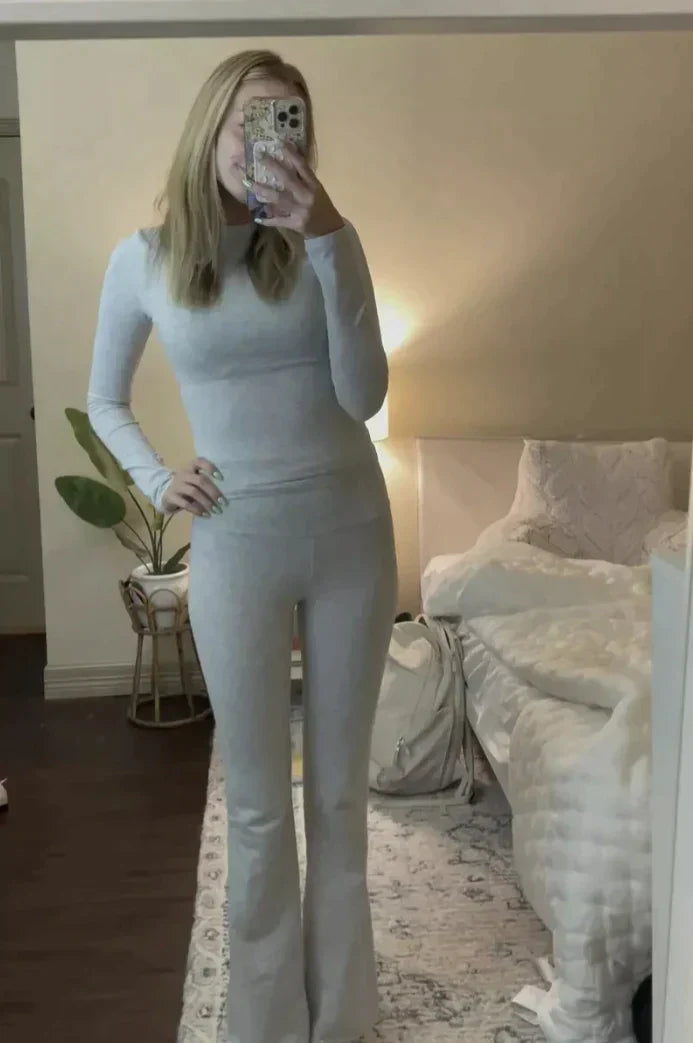 Levoire | Ensemble Lounge en Coton Manches longues Gris