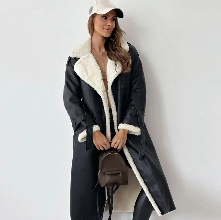 Levoire | Manteau Long Chaud Et Doublé Noir