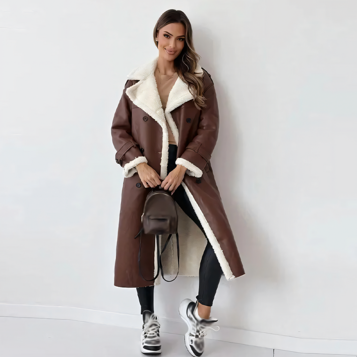 Levoire | Manteau Long Chaud Et Doublé Braun
