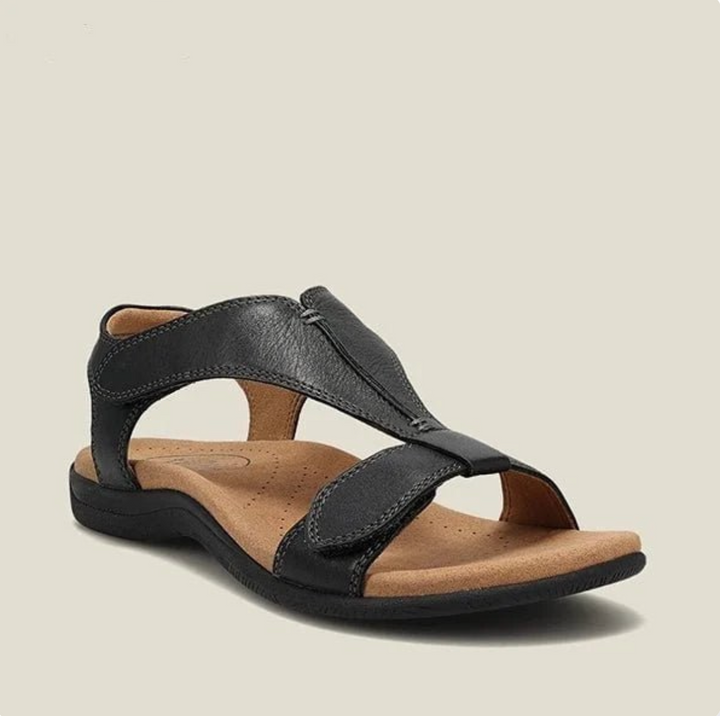 Levoire | Sandales Confort Haut de Gamme en Cuir Noir