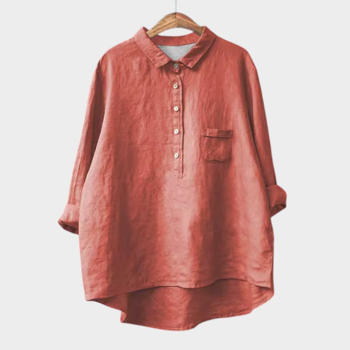 Levoire | Blouse À Coupe Décontractée Pour Tous Les Jours Orange
