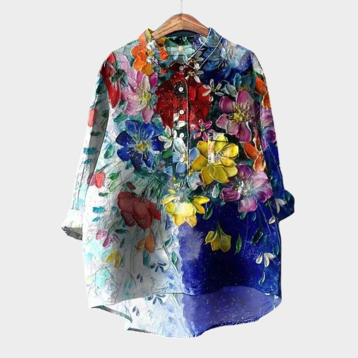 Levoire | Blouse À La Mode Avec Des Plis Élégants Motif floral 8