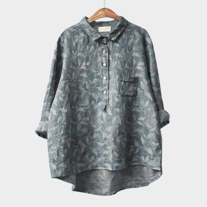 Levoire | Blouse À La Mode Avec Des Plis Élégants Motif floral 5