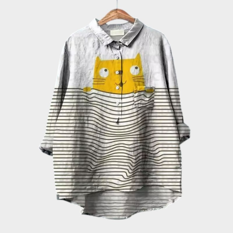 Levoire | Blouse Avec Des Détails De Manches Ludiques Chat 3