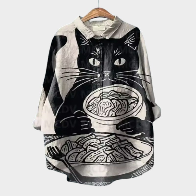 Levoire | Blouse Avec Des Détails De Manches Ludiques Chat 6
