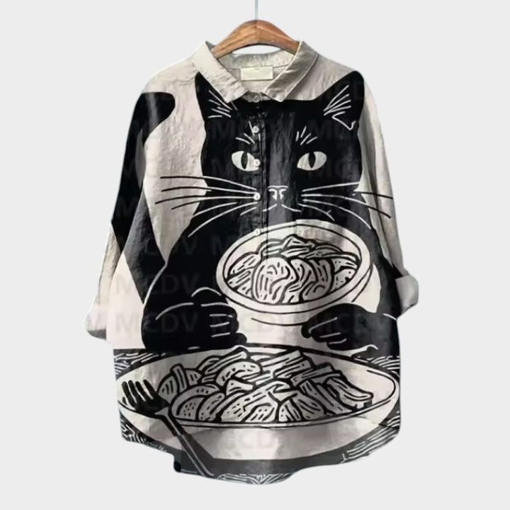 Levoire | Blouse Avec Des Détails De Manches Ludiques Chat 6