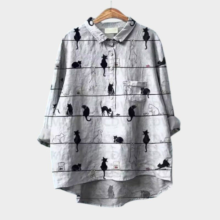 Levoire | Blouse Avec Des Détails De Manches Ludiques Chat 2