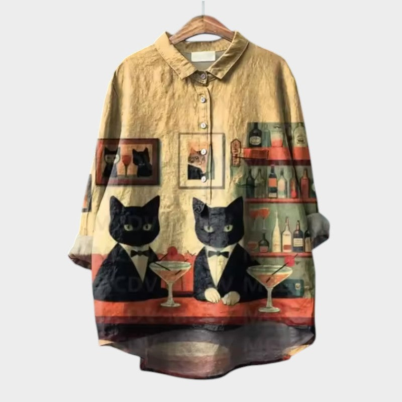 Levoire | Blouse Avec Des Détails De Manches Ludiques Chat 7
