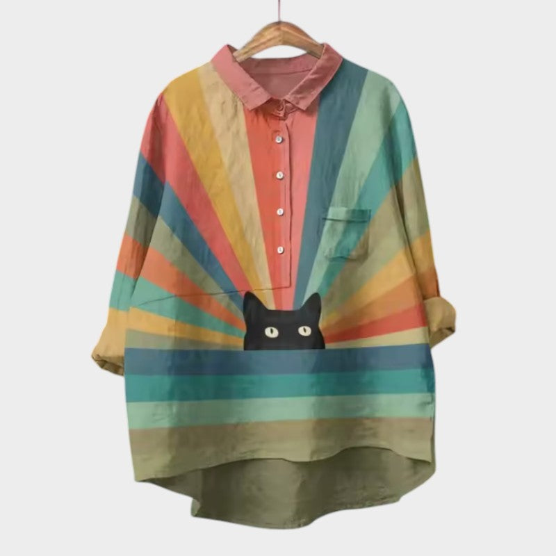 Levoire | Blouse Avec Des Détails De Manches Ludiques Chat 4