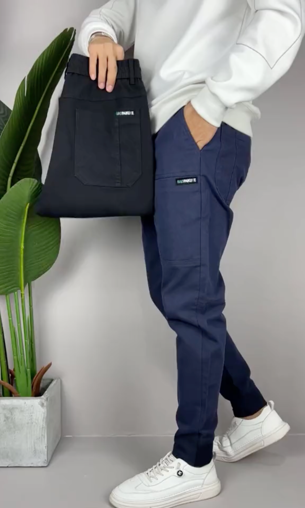 Levoire | Pantalons cargo premium Bleu