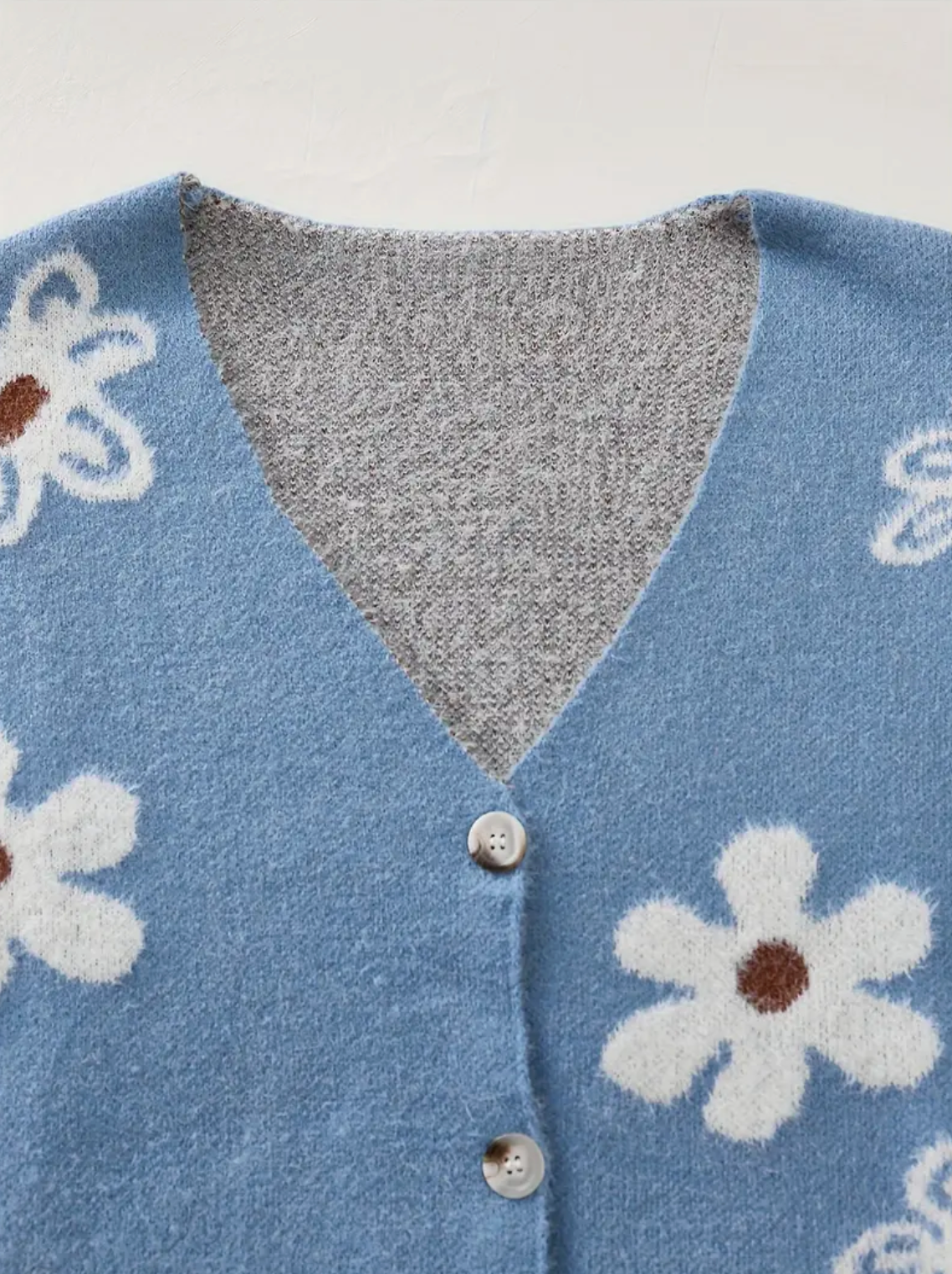 Levoire | Cardigan À Imprimé Floral À Manches Longues Et Décolleté En V Avec Boutons