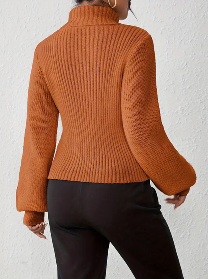 Levoire | Pull à col montant à manches longues décontracté