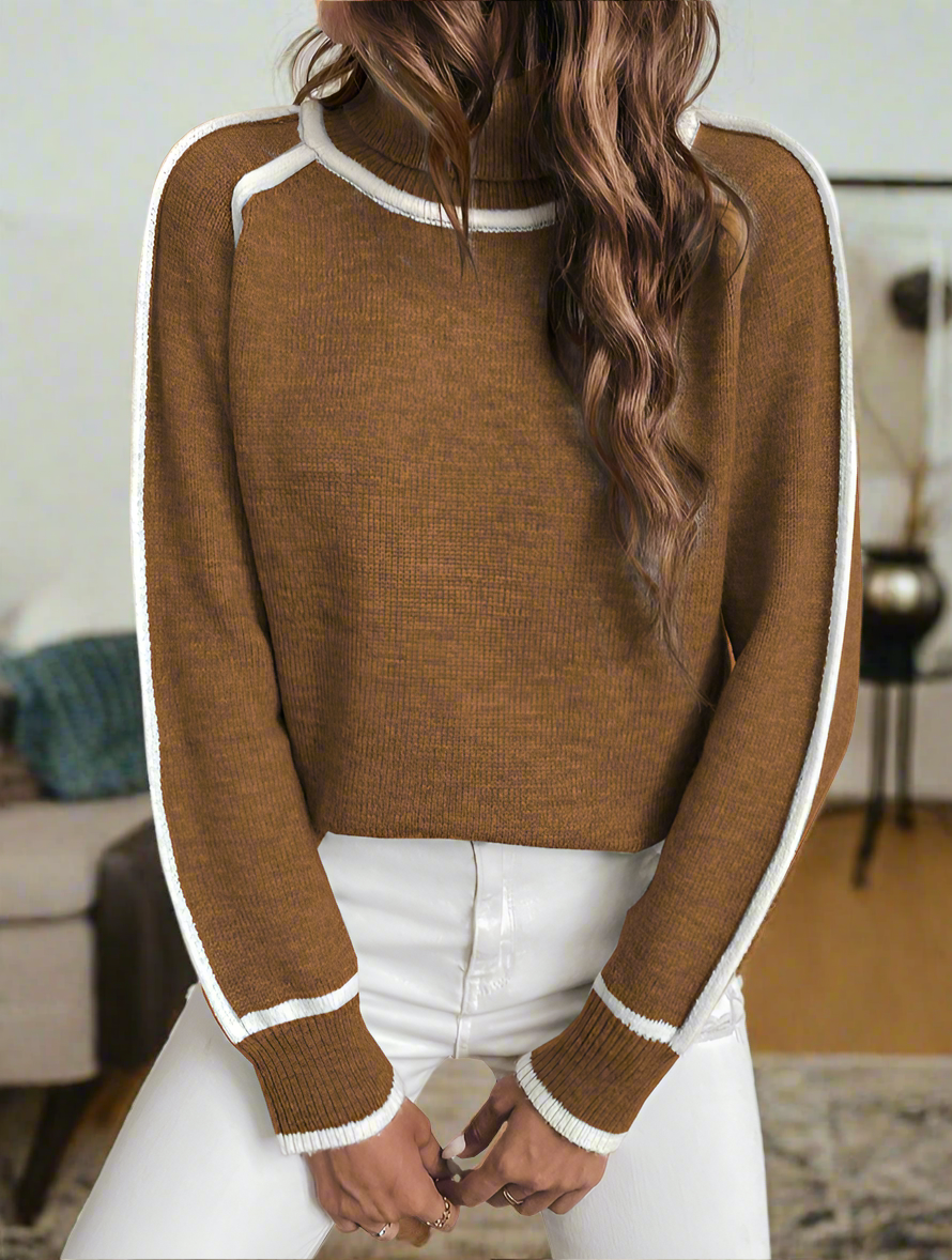 Levoire | Pull À Col Roulé Douillet Avec Sensation Cachemire Braun