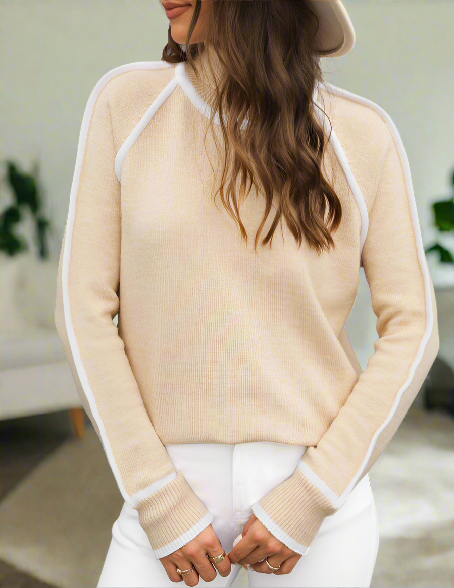 Levoire | Pull À Col Roulé Douillet Avec Sensation Cachemire Beige