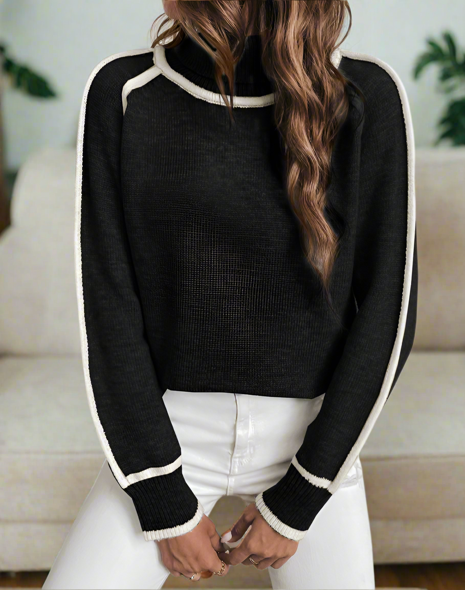 Levoire | Pull À Col Roulé Douillet Avec Sensation Cachemire Noir