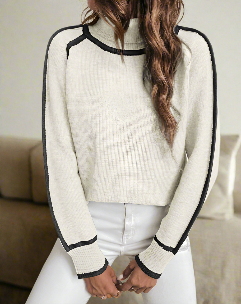 Levoire | Pull À Col Roulé Douillet Avec Sensation Cachemire Blanc