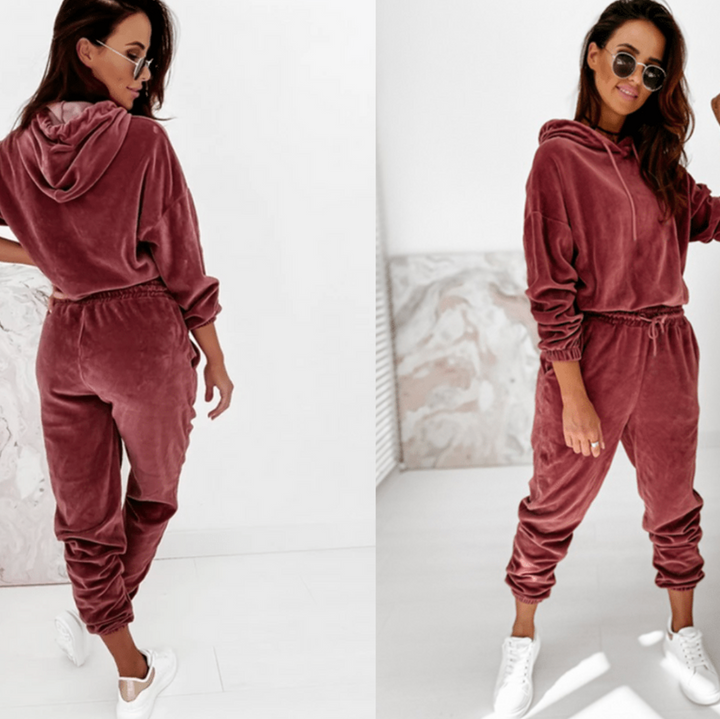 Levoire | Ensemble De Jogging Doux Et Confortable Pour Femmes Bordeaux