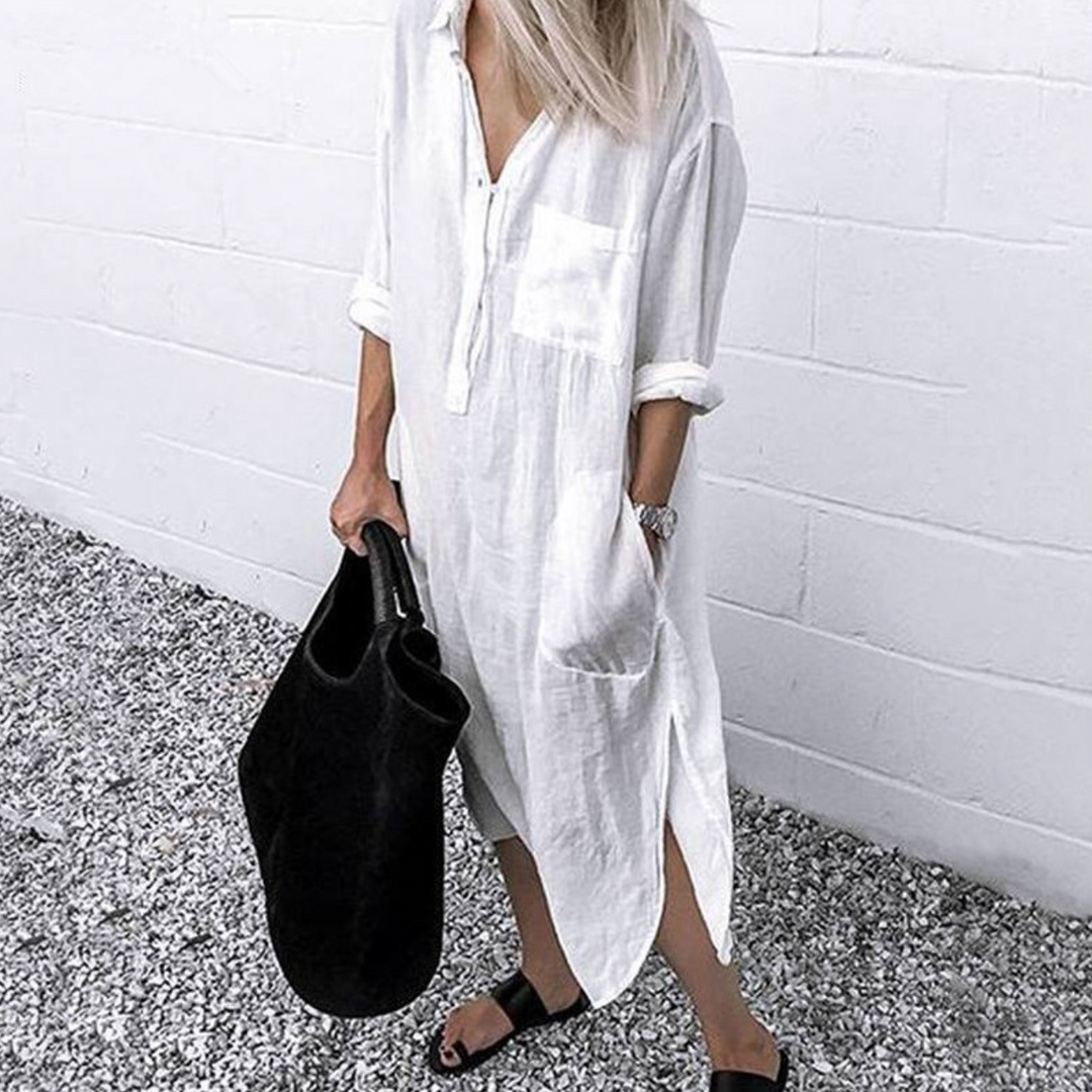 Levoire | Robe D'Été À La Mode Et Confortable Blanc