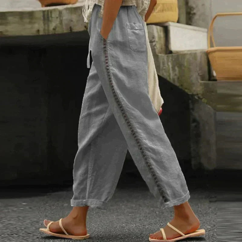 Levoire | Pantalon En Lin Gris