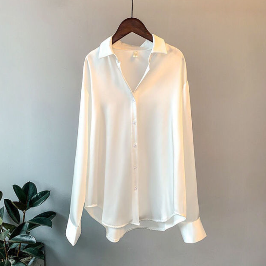 Levoire | Chemise Satinée Pour Femmes S Blanc glace