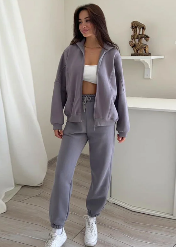 Levoire | Sweat À Capuche De Loisirs Avec Zip Gris foncé