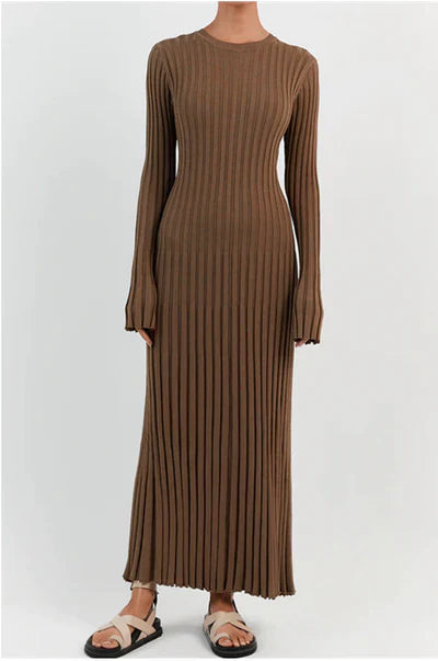 Levoire | Maxi Robe En Tricot Braun