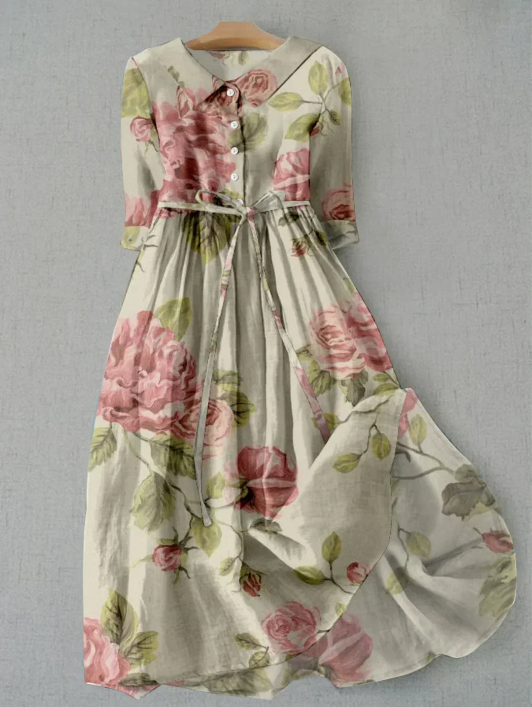 Levoire | Robe Midi À Imprimé Floral En Pastel Vert
