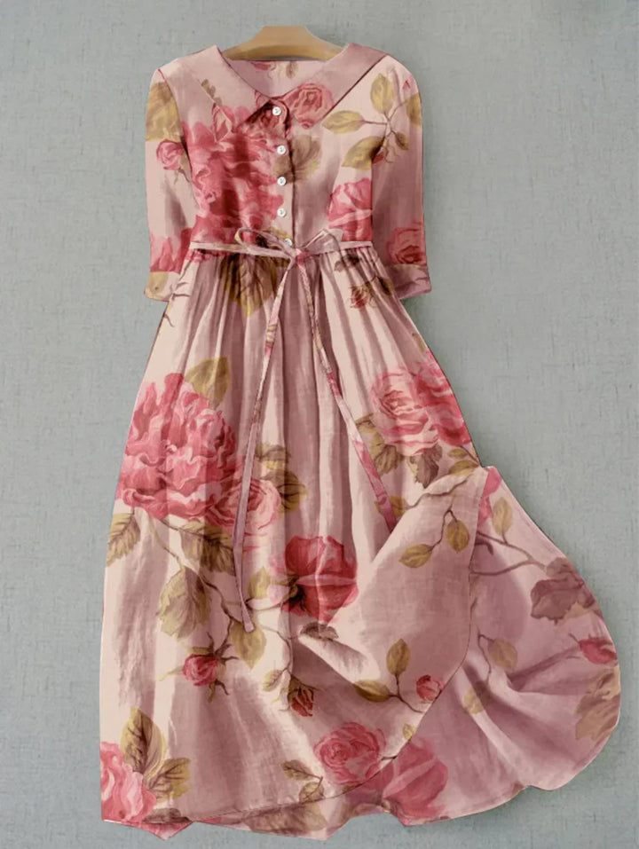 Levoire | Robe Midi À Imprimé Floral En Pastel Rosa