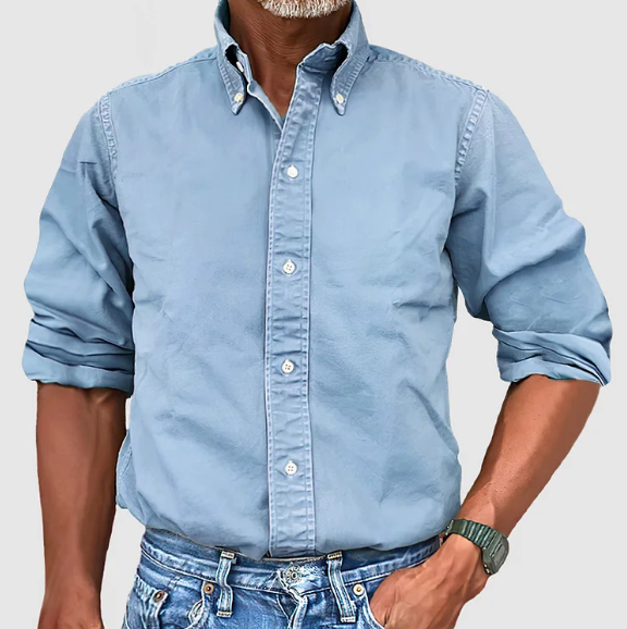 Levoire | Classique T-Shirt À Manches Longues Bleu clair