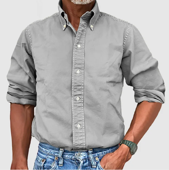 Levoire | Classique T-Shirt À Manches Longues Gris