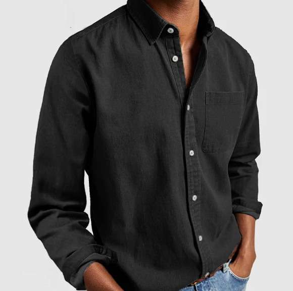 Levoire | Chemise Homme Smart Décontractée Noir