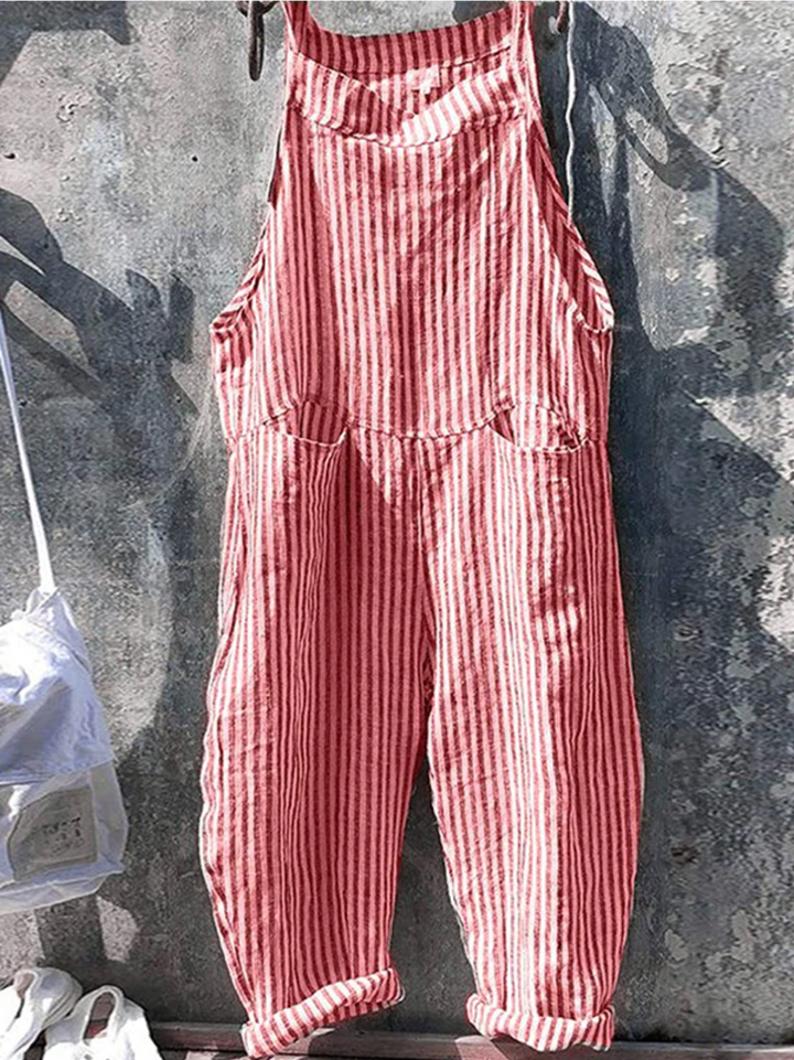 Levoire | Robe Femme Sans Manches Rayée Rosa