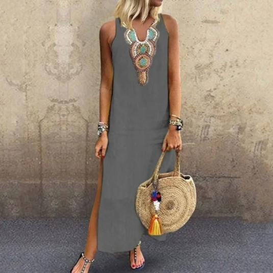 Levoire | Robe Bohémienne Chic Gris