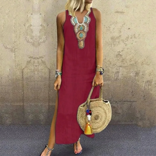 Levoire | Robe Bohémienne Chic Rot