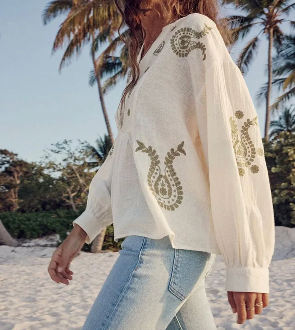 Levoire | Blouse Stylée Avec Une Magnifique Broderie