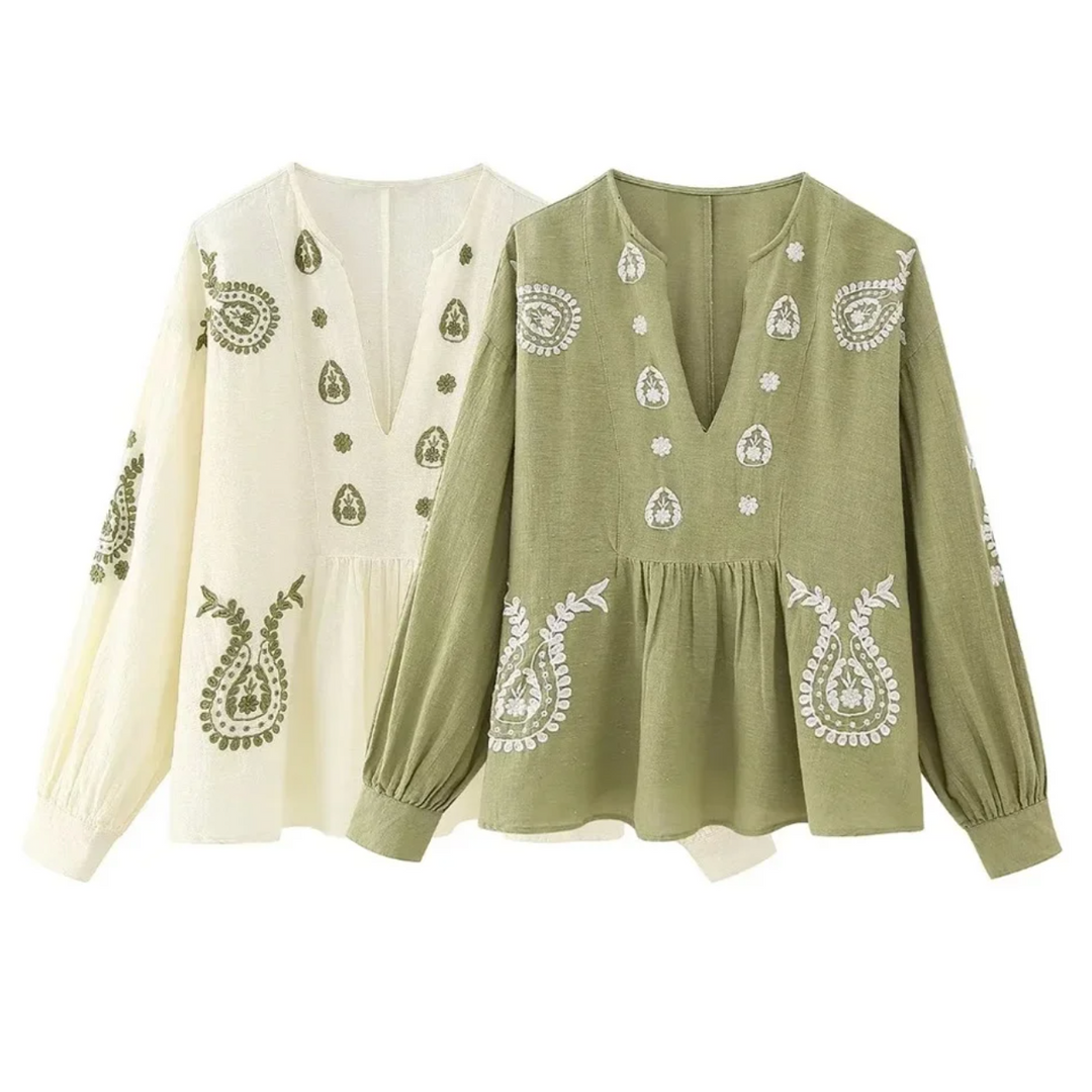 Levoire | Blouse Stylée Avec Une Magnifique Broderie