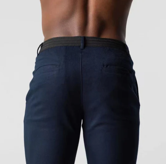 Levoire | Exécutif Slim Fit Pantalons De Survêtement Avec Des Détails Élégants, Confort Et Classe