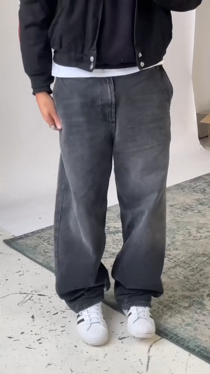 Levoire | Large Cut Trendy Jeans Pour Femmes Noir