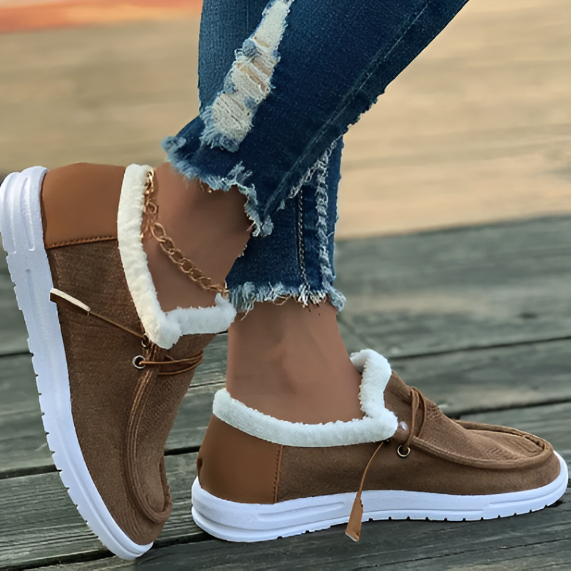 Levoire | Chaussures En Fausse Fourrure Confortables Braun