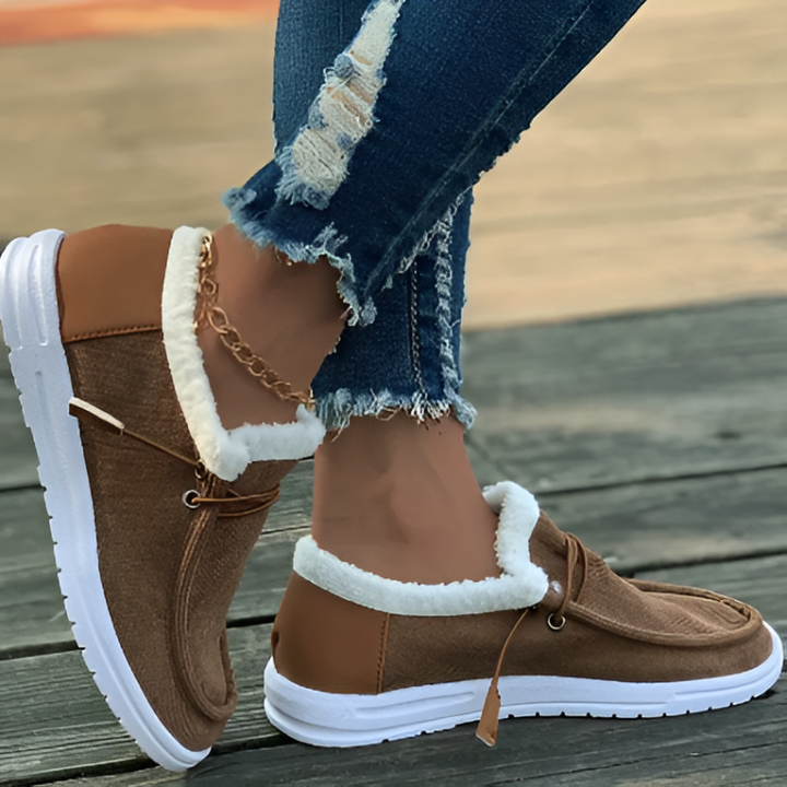 Levoire | Chaussures En Fausse Fourrure Confortables Braun